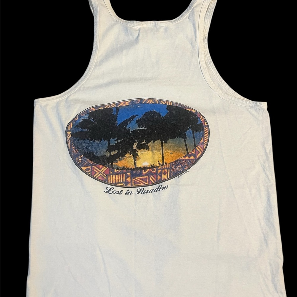 98’ Vintage Bugle Boy White Tank Top Unisex